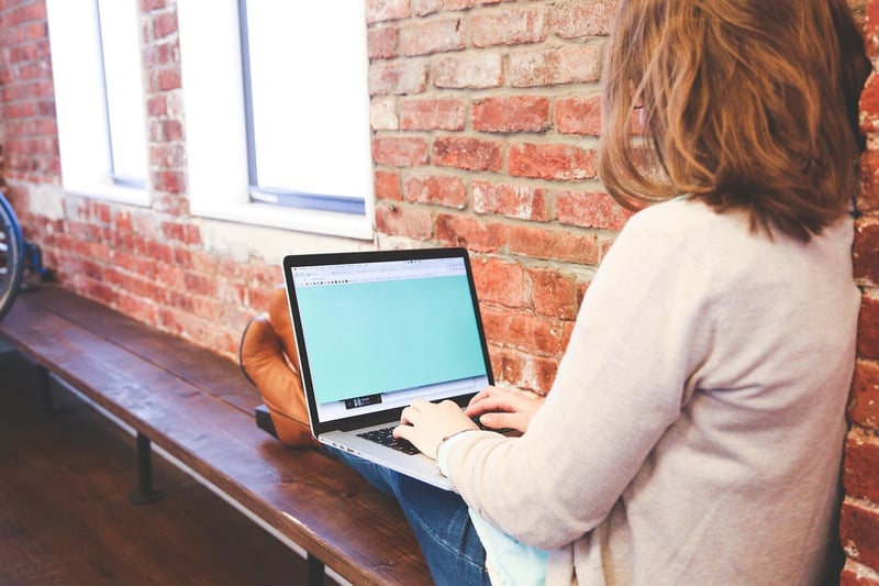Businesswoman Climbing Career Ladder
